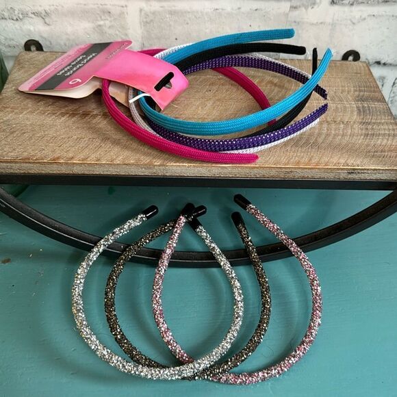 Assorted Headbands Accessories, Sparkle Bling set of 7 - Picture 1 of 3
